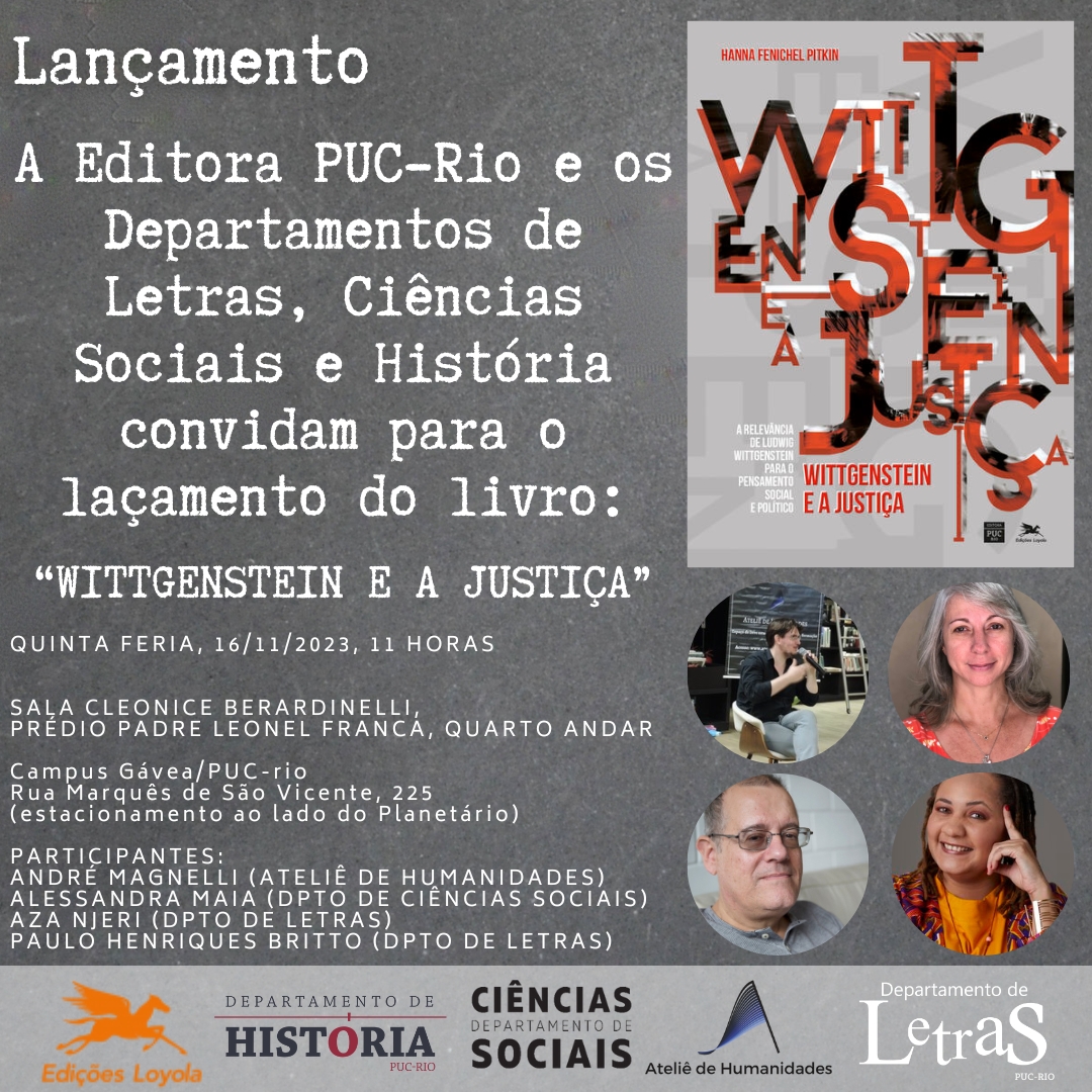 16/11/2023 - Lançamento do Livro: "WITTGENSTEIN E A JUSTIÇA"