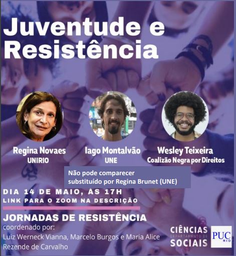 14/05/2021 - JORNADAS DE RESISTÊNCIA: Juventude e Resistência