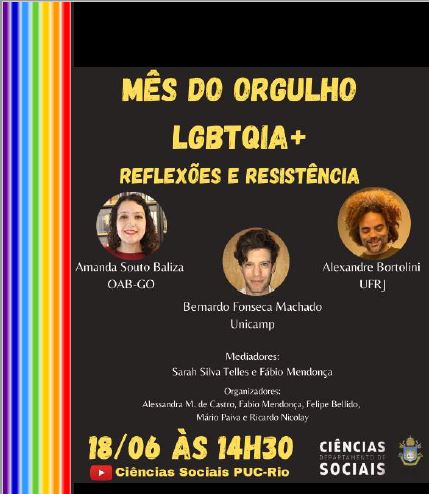 18/06/2021 - Mês do orgulho LGBTQIA+: Reflexões e Resistências