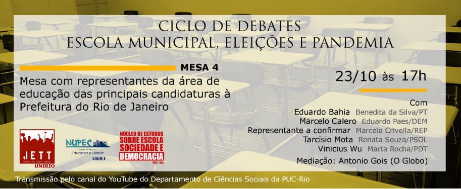 23/10/2020 - Ciclo de Debates: Escola Municipal, Eleições e Pandemia