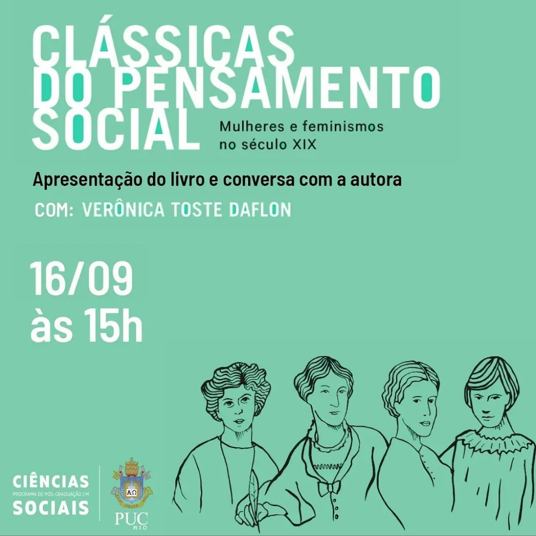 16/09/2021 - Clássicas do Pensamento Social - Mulheres e feminismos no século XIX