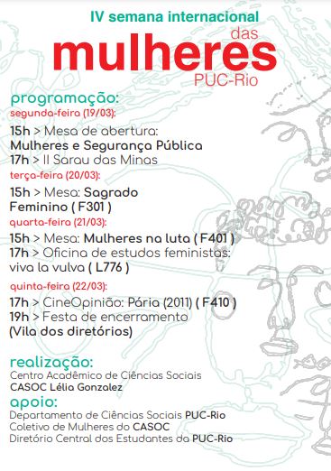 19 a 22/03/2018 – IV Semana do Dia Internacional das Mulheres