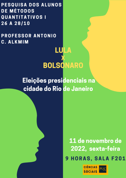 11/11/2022 - LULA X BOLSONARO - Eleições presidenciais na cidade do Rio de Janeiro