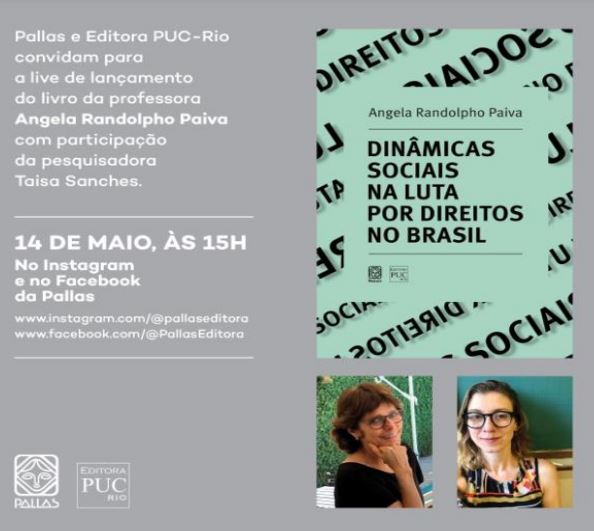 14/05/2021 - Lançamento do livro: Dinâmicas Sociais na Luta por Direitos no Brasil
