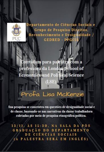 13/11/2018 – Palestra da Profa. Lisa Mckenzie