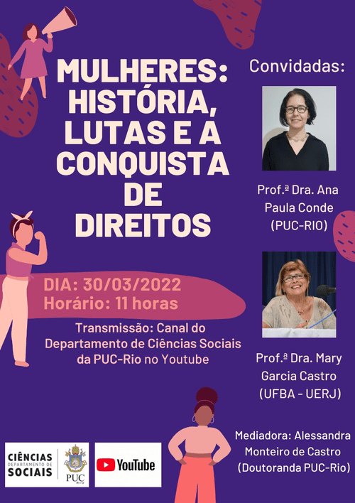 30/03/2022 - Mulheres: história, lutas e a conquista de direitos