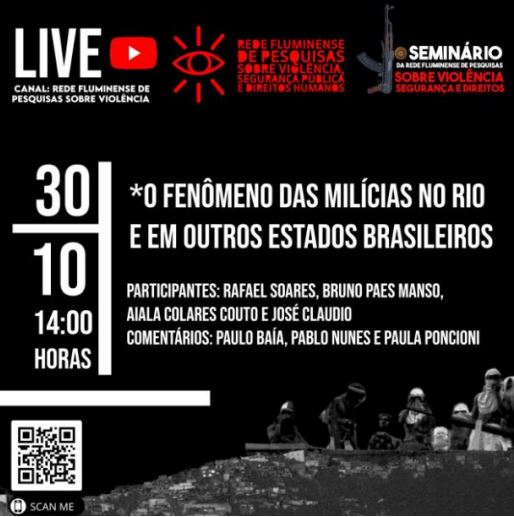 30/10/2020 – Live: O fenômeno das milícias no Rio e em outros estados brasileiros